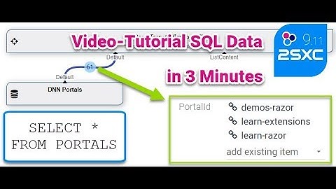 Tutorial: Use SQL-Data in String Dropdown (DNN / 2sxc 9.11)