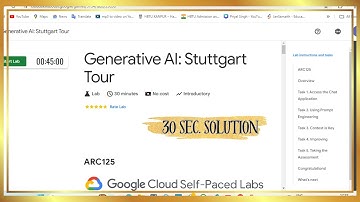 Generative AI : Stuttgart Tour | Qwiklabs Solutions | Arcade games #ARC125 | #qwiklabs #Arcade2024 l
