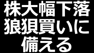 日本株全面安。狼狽買い待ち