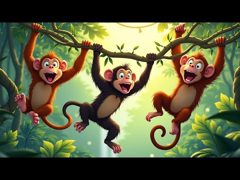 Обезьянки шалунишки | Детская веселая песенка ,клип.