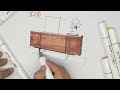 How to use markers to draw the wood/marble surface as a Pro?#markersketch#markerdrawing #artmarkers