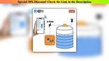 Limited ME201R Tuya APP Ultrasonic Level Sensor with LCD Display Temperature Indicator Time Display