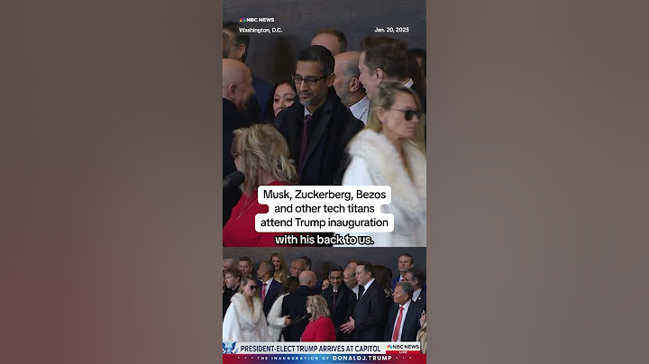 Musk, Zuckerberg, Bezos and other tech titans attend Trump inauguration