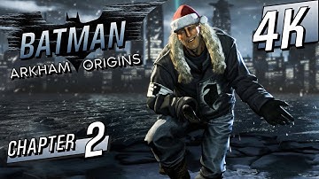 [4K 60] Batman: Arkham Origins (Hard / All Collectibles) - Walkthrough pt 2 - Santa Hat Punk