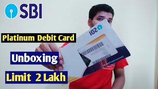 SBI Platinum Debit Card Unboxing | SBI CSP New Current Ac Platinum Debit card Limit 2 Lakh
