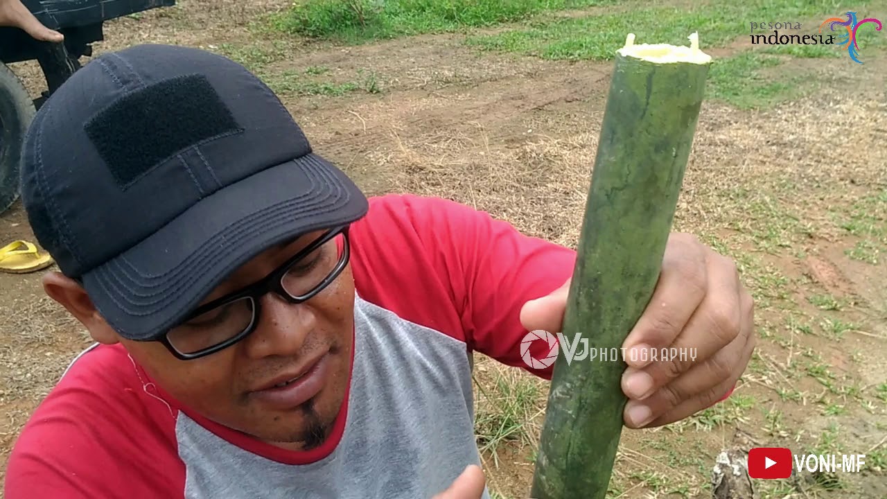CARA MINUM AIR BAMBU TALANG - HASIL MENJELAJAH HUTAN TEMBOK SOLOK 