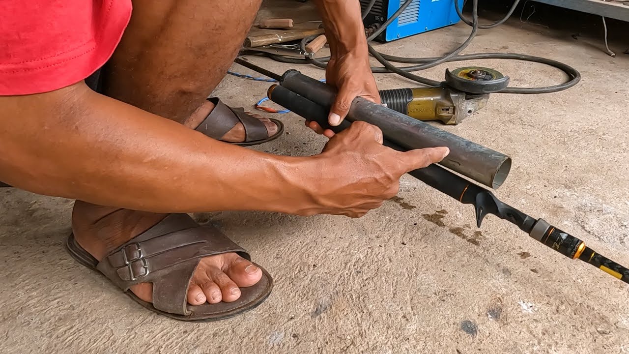 How to make metal fishing ROD HOLDER DIY home made YouTube