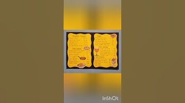 Restaurant Menu Project| #schoolproject #viralvideo #menu #kitchen #menukitchen #viralshorts