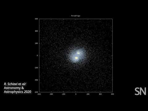 Watch a computer simulation of galaxies colliding | Science News