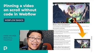 Pinning a video on scroll without code in Webflow - Tutorial (2021)
