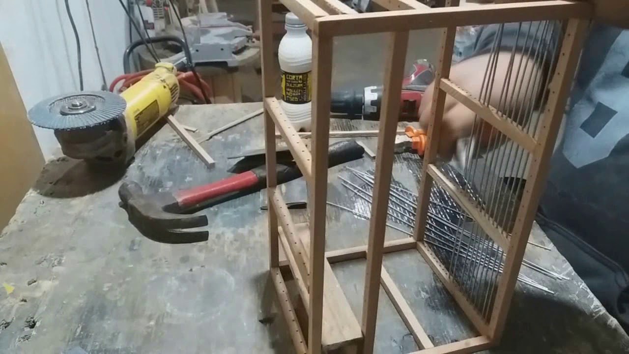 como hacer una jaula para jilguero o canario 2019