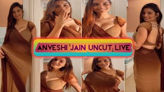 anveshi jain hot latest live today new | anveshi jain uncut brown saree live #anveshijain #hotlive