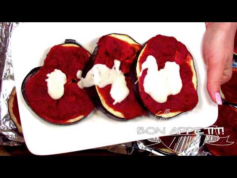 Roasted Eggplant Mini Pizza Recipe - How To Make Healthy Eggplant Pizza In Oven | The Food Nut