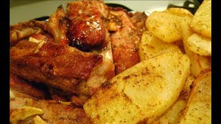 СВИНЫЕ РЕБРЫШКИ КАК ШАШЛЫЧОК С КАРТОШКОЙ НА СКОВОРОДЕ !!! СВИНЫЕ РЕБРЫШКИ КАК ШАШЛЫЧОК С КАРТОШКОЙ НА СКОВОРОДЕ !!!