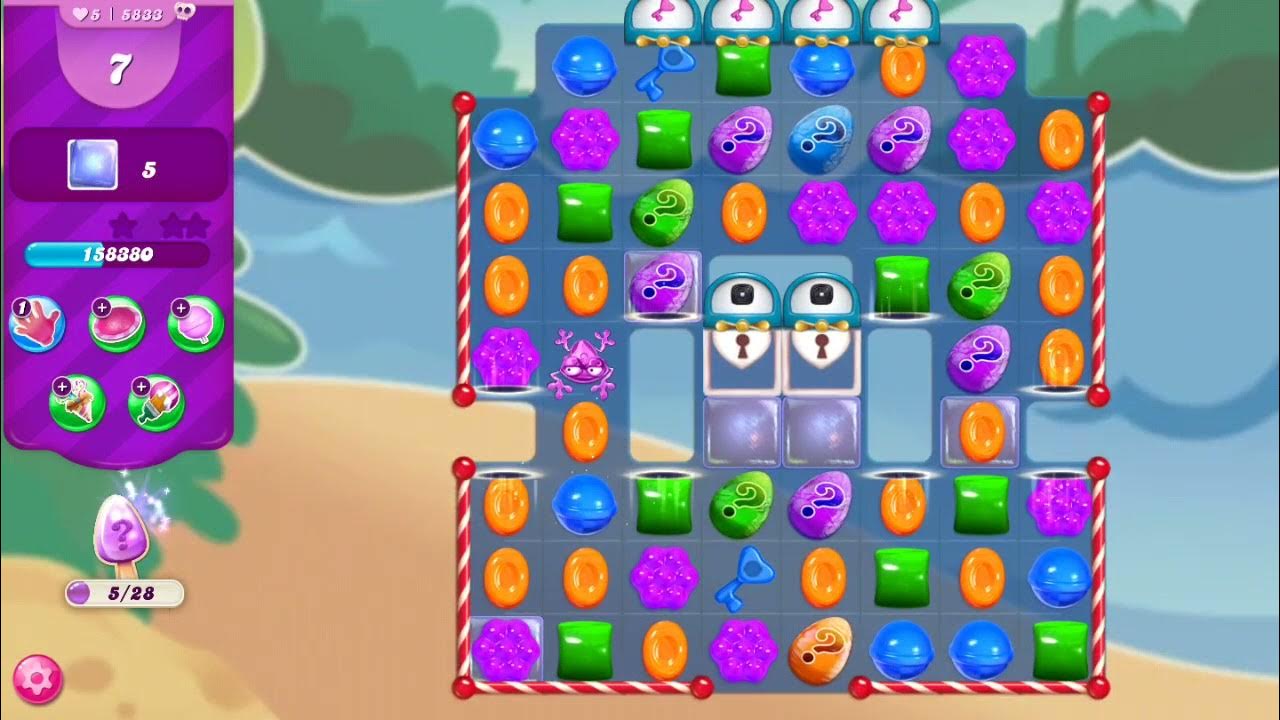 candy crush saga hard level 5833 feed the frog and clear jelly + hit