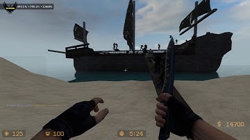 ZOMBIE ESCAPE MOD ON COUNTER-STRIKE: SOURCE, MAP: ZE_pirates_port_royal, LEVEL 3