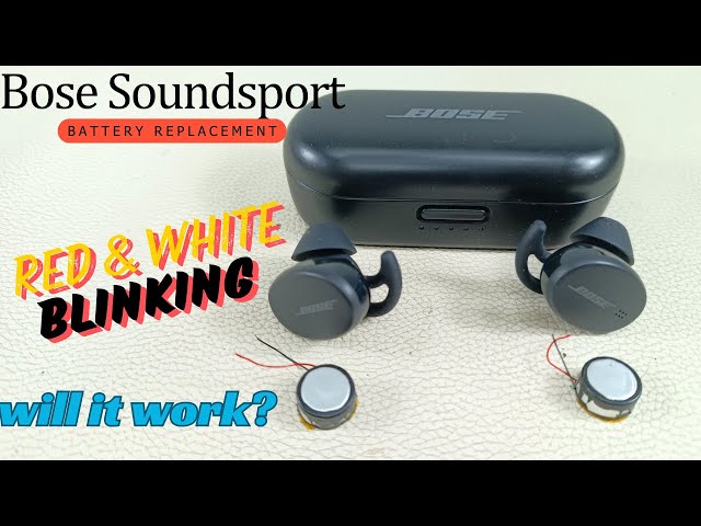 Bose Sport Earbuds red and white blinking fault model 247929
