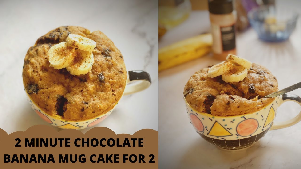 2 MINUTE CHOCOLATE  BANANA MUG CAKE FOR 2 | EGGLESS BANANA MUG CAKE IN 2 MINUTES | MUG CAKE FOR TWO | Deepali Ohri