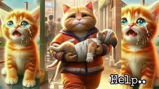 meow cry.there was a fire accident.😭😭