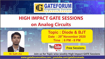 High Impact GATE Sessions on Analog Circuits I Diode & BJT