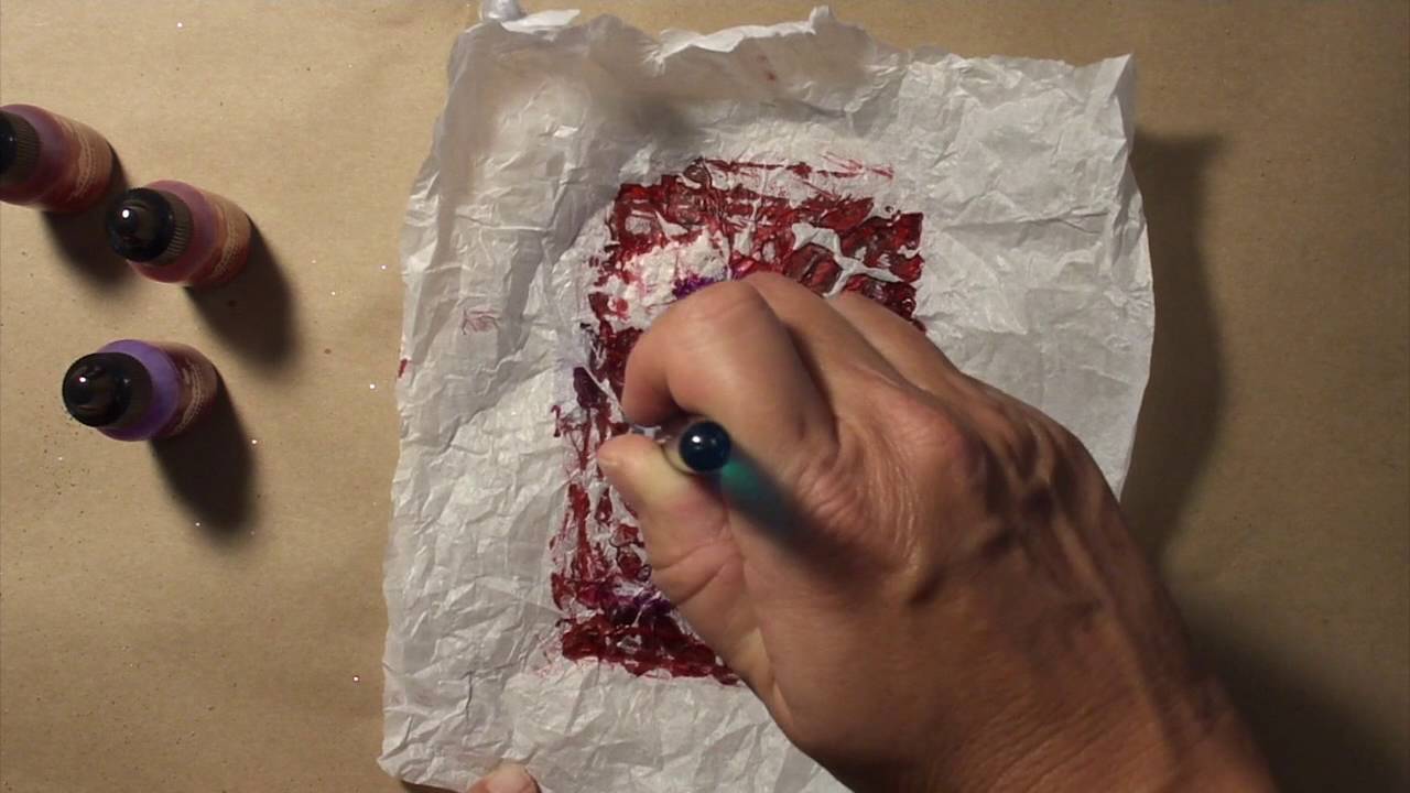 ⁣How to use Alcohol Inks, Acetate & Tissue Paper to create a greeting card