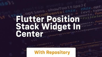 flutter position stack widget in center