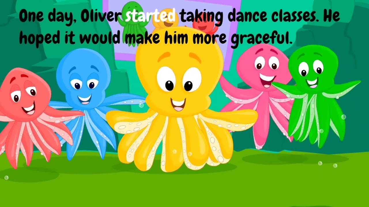 Olover The Clumsy Octopus Animated Story         