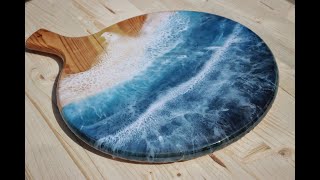 Tagliere in Resina Effetto Oceano - Resin Ocean Wave art