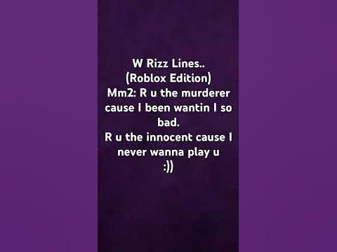 Rizz Lines (Roblox edition) #roblox #rizz - YouTube