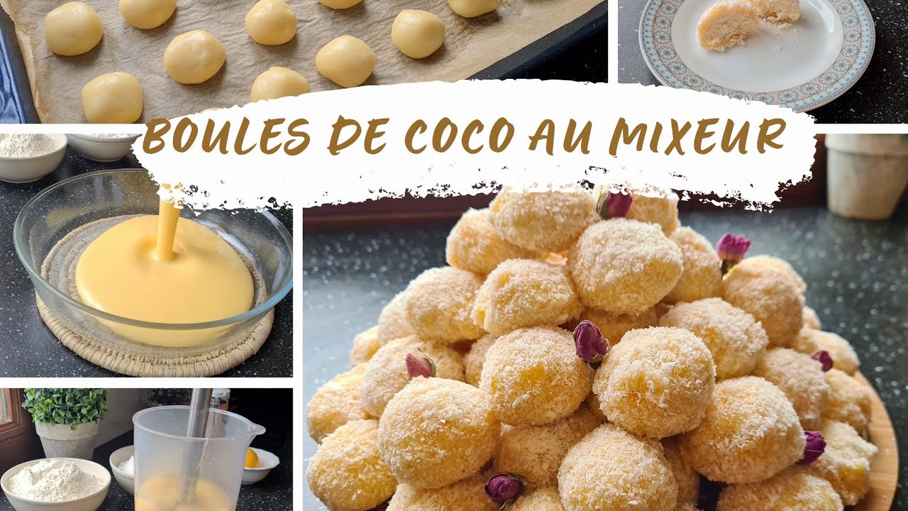 LES BOULES DE COCO AU MIXEUR!! recette ULTRA FONDANTE et INRATABLE/ recette économique sans beurre