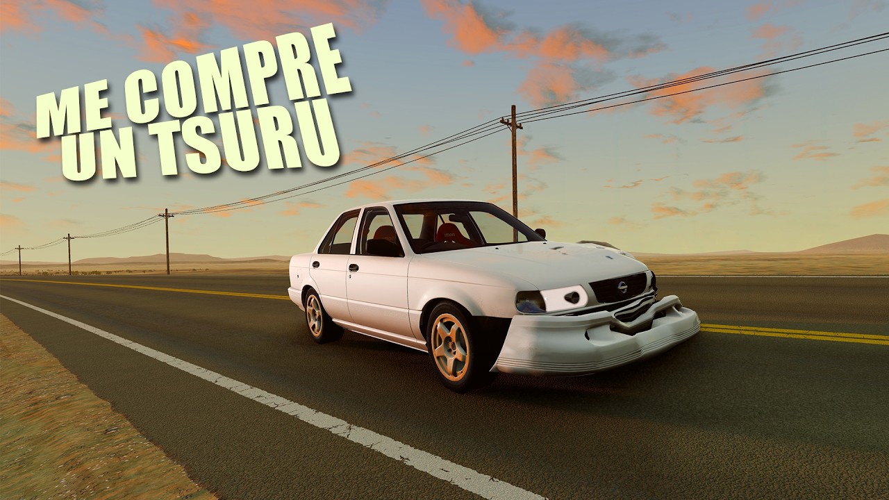 Manejando un NISAAN TSURU con NITRO en BeamNG Drive
