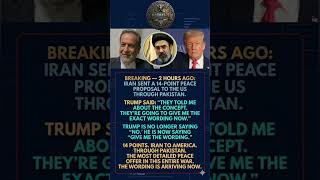 Iran sent peace proposal to US #iran #america #middleeastwar #short