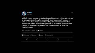 Famous Koil on twitter speaking about RatedEpicz' apology video. Profile