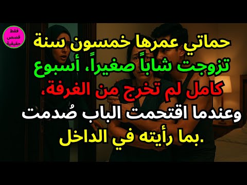 حماتي عمرها خمسون سنة تزوجت شابا صغيرا أسبوع كامل لم تخرج من الغرفة وعندما اقتحمت الباب ص دمت بم