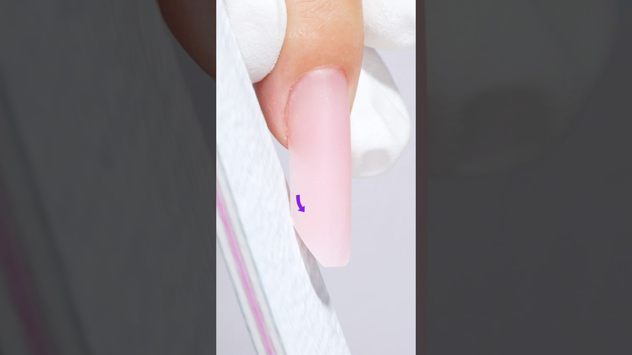 How to get an even oval nail just using a file 👀💡