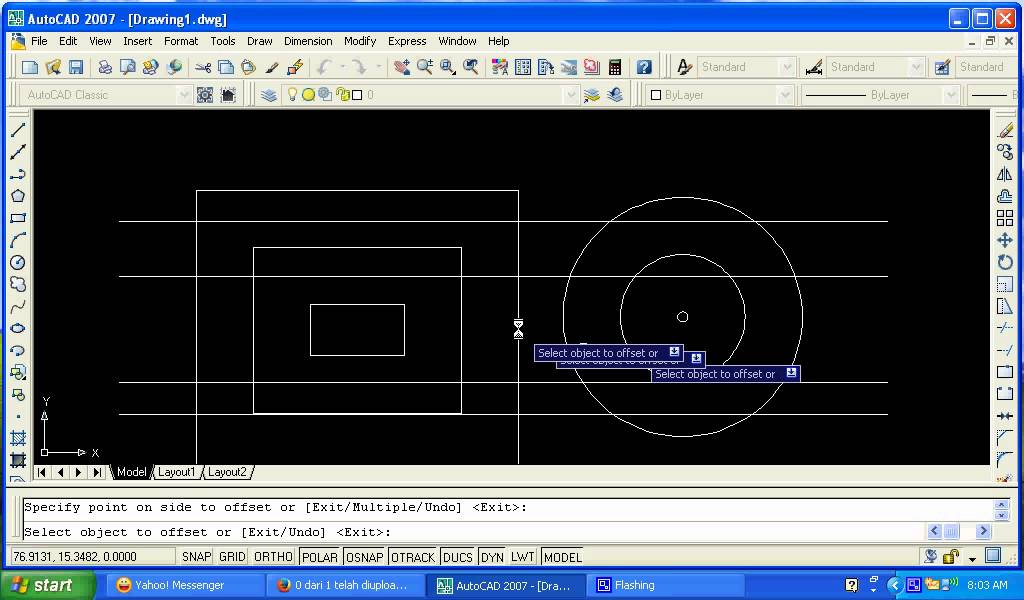 belajar dasar autocad 2007 - YouTube
