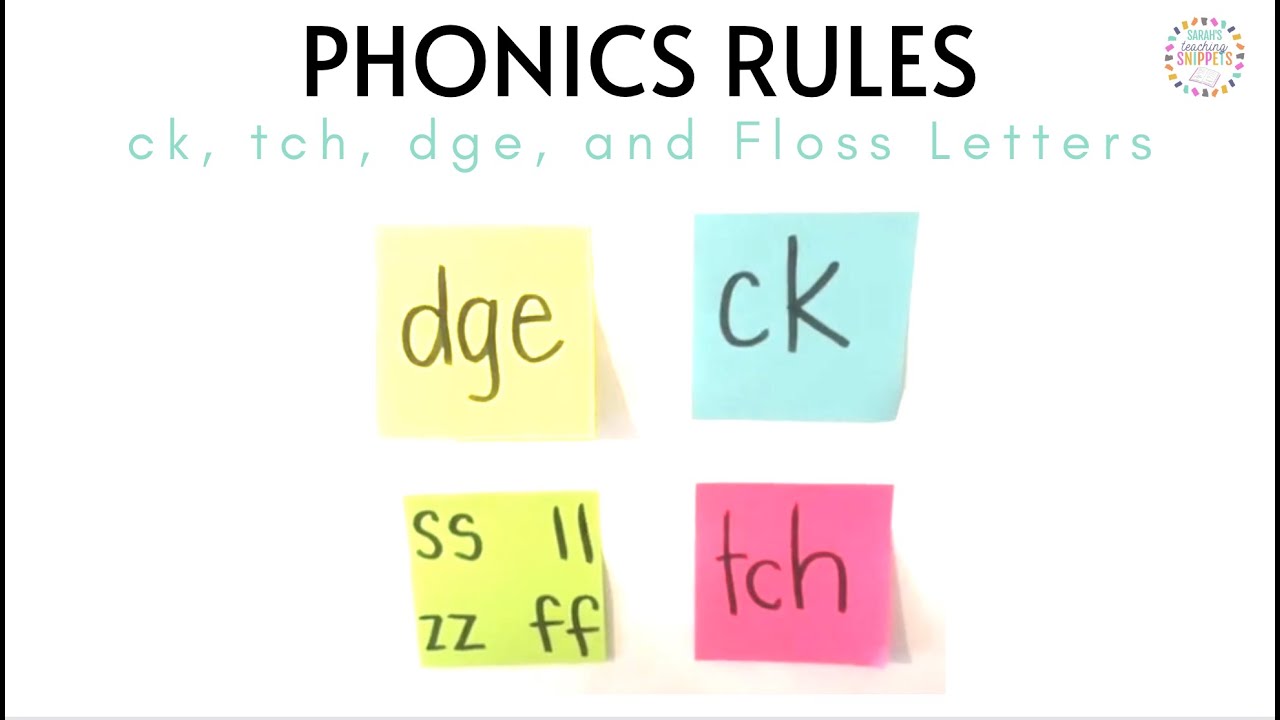 Spelling Rule Ending /ch/, /k/ /j/