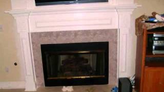 fireplace mantel book shelv flat tv 0001