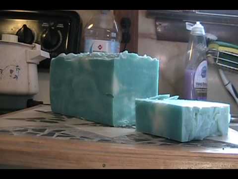 Mountain Lake Handmade Soap cutting