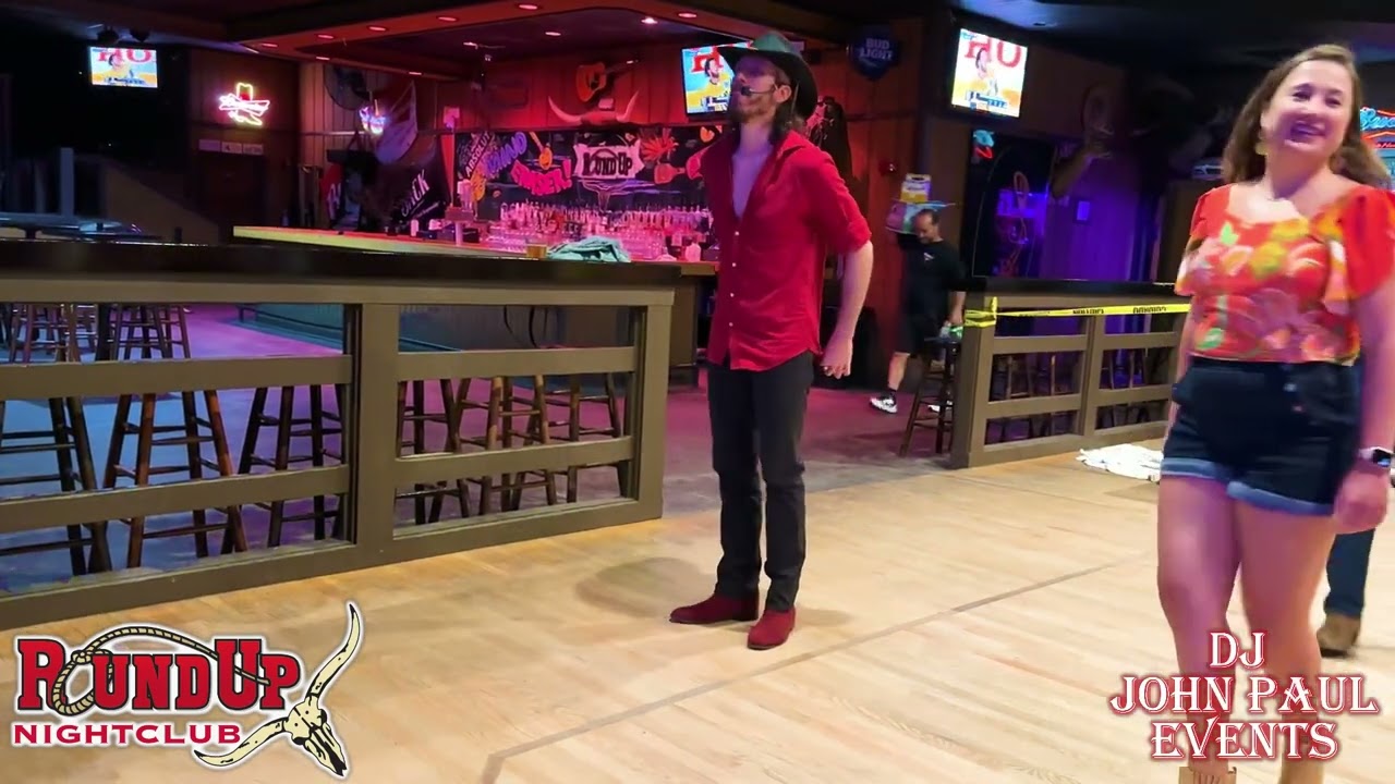 Would You Go With Me by Josh Turner, Full Teach Line Dance Lesson, DJ JohnPaul at Round Up Nightclub