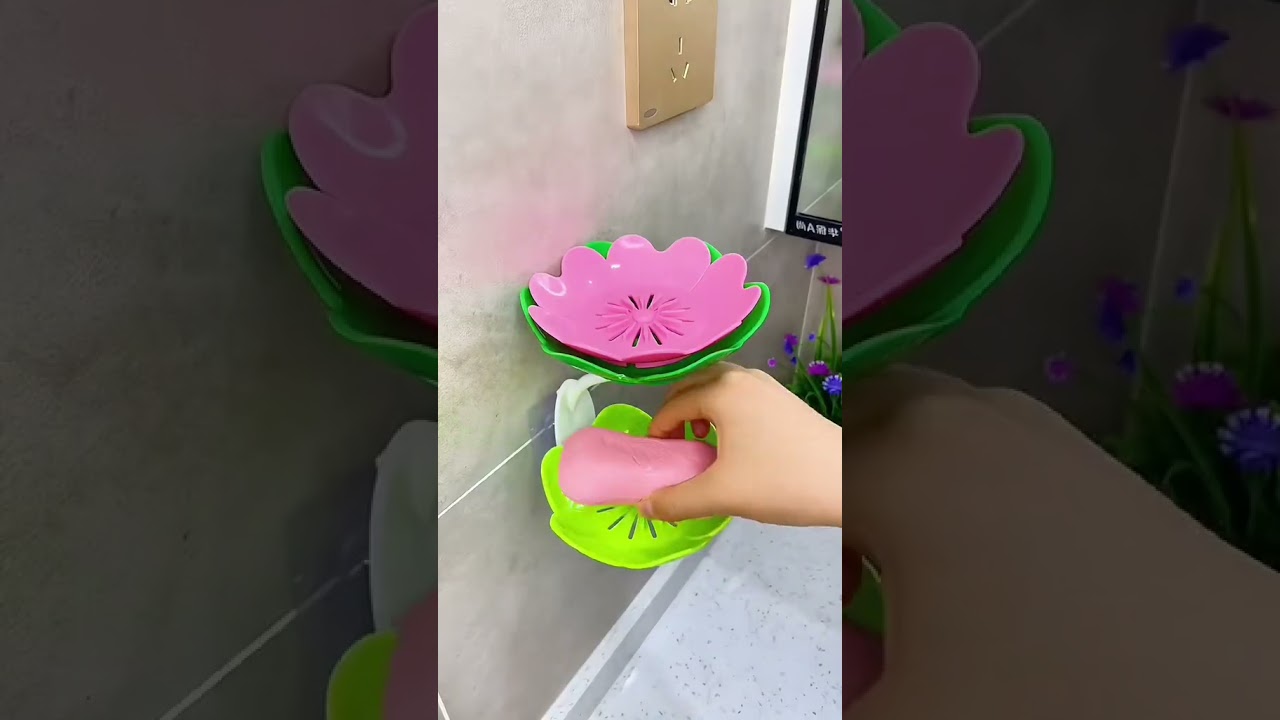 Double Layer Flower Self Adhesive Soap Tray (Mix/Random color)