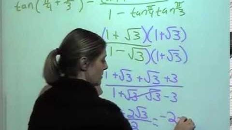Sum and Difference Identities for Sine and Tangent part 1