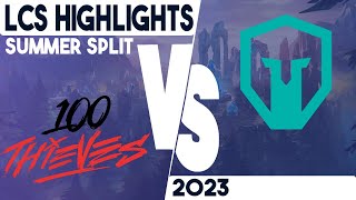 IMT vs 100 Highlights  | LCS Summer 2023 Week 2 Day 2 | IMMORTALS vs 100 Thieves