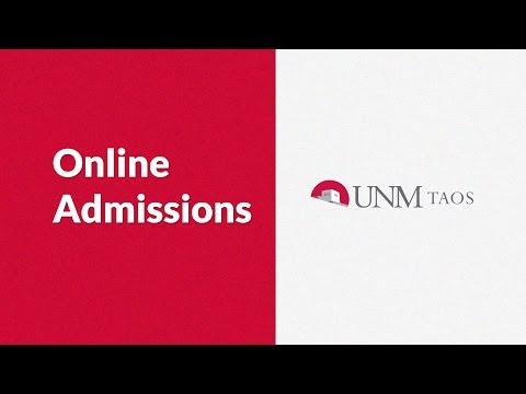 Online Admissions Process for UNM-Taos