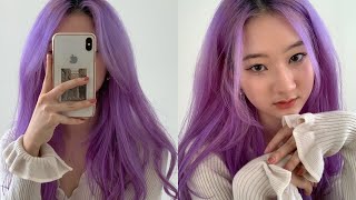 dyeing my hair purple again (35 PESOS ONLY)