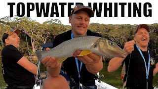 HOW TO: CATCH WHITING ON SURFACE LURES - INSANE TOPWATER ACTION - Reel Fishing Episode 111