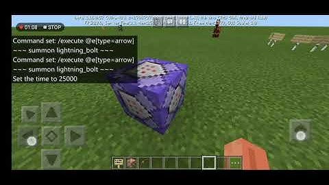 How to make lightning arrow in minecraft using one command_block