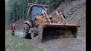 Fixing Our Dirt Road with Case 580K Backhoe  #9