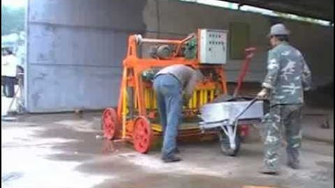 Huali mobile potable hollow block making machine/New technology/QMJ4-45 concrete block machine