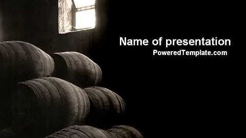 Wine Cellar PowerPoint Template by PoweredTemplate.com